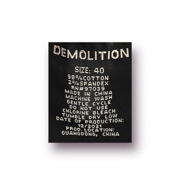 MEN’S BLACK DEMOLITION DENIM JEANS - SIZE 40 - Picture 6 of 8